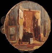 Arthur streeton in the artist-s studio oil on canvas